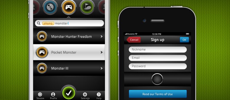 Mysfeer iPhone Interface