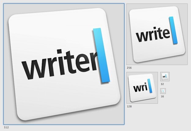 Different Sizes of iA Writer Icon Different Sizes of iA Writer Icon